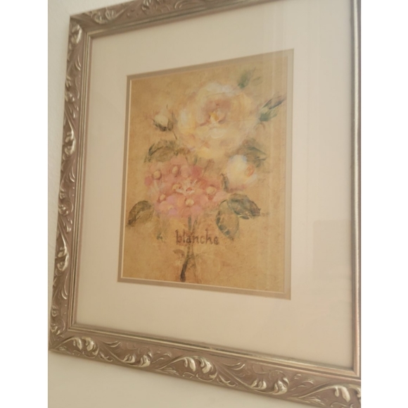 BRAND NEW 4 Piece Set: Vintage Framed French Jaune, Blanche, Rose, Paix - Picture 8 of 16